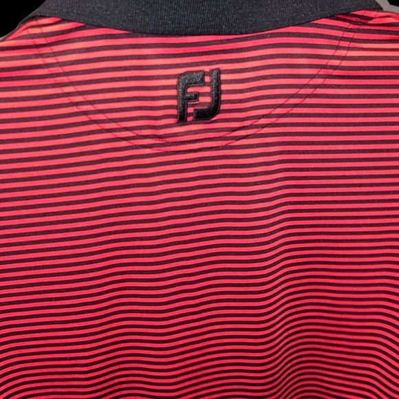 Footjoy PGA Titleist Red Stripe Golf Polo Shirt Size Small - Picture 4 of 5